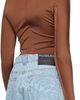 Mugler Mugler Brown Mock Neck Bodysuit - 3