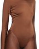 Mugler Mugler Brown Mock Neck Bodysuit - 4