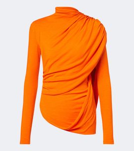 Mugler Mugler Caped wool-blend top