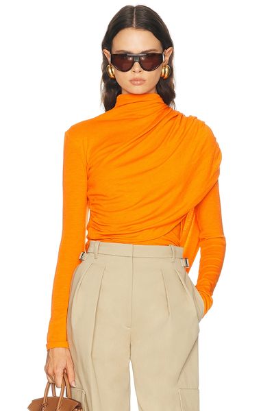 Mugler Mugler Cascade Long Sleeve Top