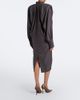 Mugler Mugler Checked draped midi dress - 6