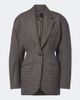 Mugler Mugler Checked oversized wool jacket - 1