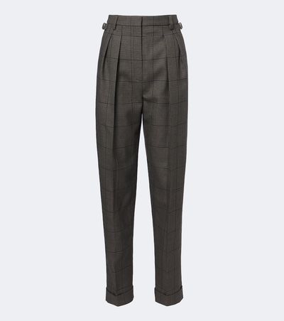 Mugler Mugler Checked wool straight pants