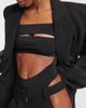 Mugler Mugler Circle off-shoulder cutout bodysuit - 4
