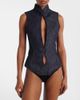 Mugler Mugler Cutout denim bodysuit - 4
