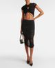 Mugler Mugler Cutout mesh crop top - 2
