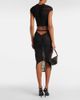 Mugler Mugler Cutout mesh crop top - 3
