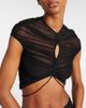 Mugler Mugler Cutout mesh crop top - 4