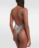 Mugler Mugler Cutout metallic swimsuit - 3
