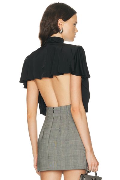Mugler Mugler Draped Backless Bodysuit