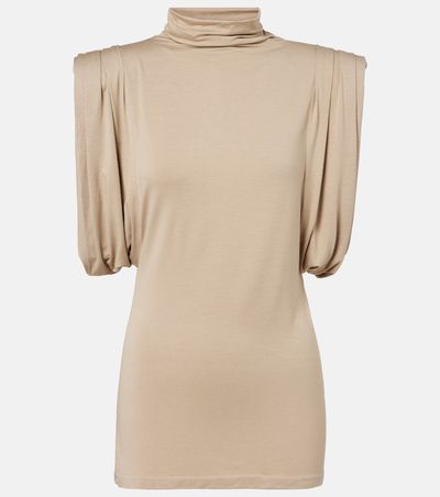 Mugler Mugler Draped jersey top