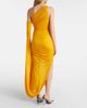 Mugler Mugler Draped one-shoulder jersey maxi dress - 3