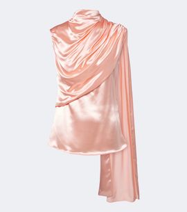 Mugler Mugler Draped satin top