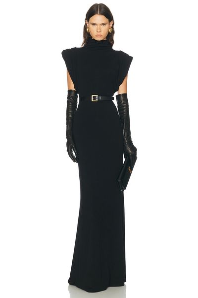 Mugler Mugler Draped Sleeveless Gown