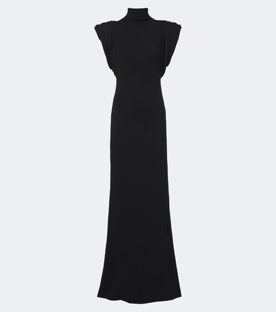 Mugler Mugler Draped wool-blend jersey gown