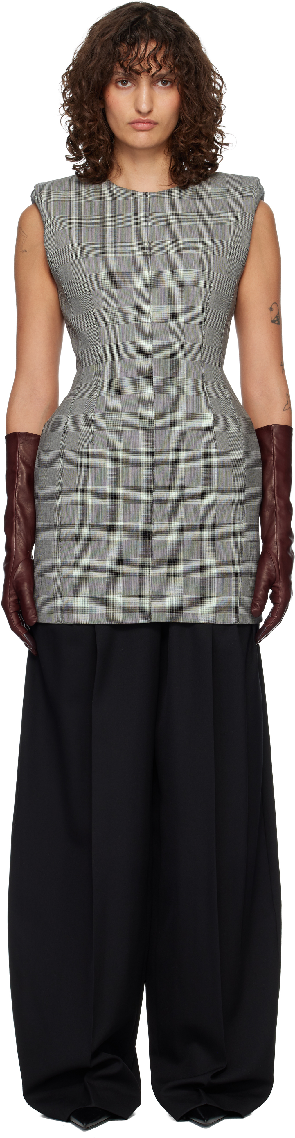 Mugler - Black M-Clasp Bolero Sleeve Gloves