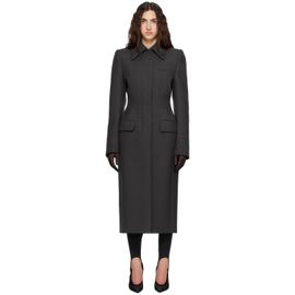 Mugler Mugler Gray Hourglass Coat