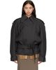 Mugler Mugler Gray Round Jacket - 1