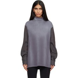 Mugler Mugler Gray 'Shirt Sleeves' Sweatshirt