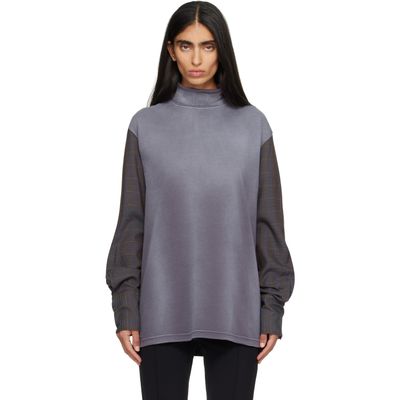 Mugler Mugler Gray 'Shirt Sleeves' Sweatshirt