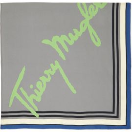 Mugler Mugler Gray 'Thierry Mugler' Signature Scarf