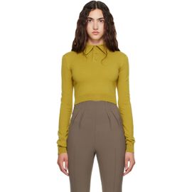 Mugler Mugler Green Cashmere Cropped Polo