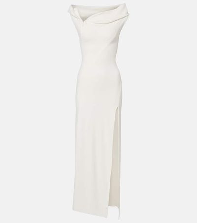 Mugler Mugler Hooded asymmetric jersey gown