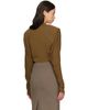 Mugler Mugler Khaki Batsleeves Polo Bodysuit - 3
