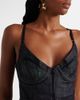 Mugler Mugler Mesh-trimmed denim corset - 4
