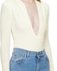 Mugler Mugler Off-White Hooded V-Neck Bodysuit - 2