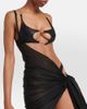 Mugler Mugler One-shoulder jersey beach cover-up - 4
