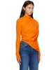 Mugler Mugler Orange Cascade Sleeves Top - 2