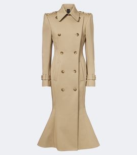 Mugler Mugler Peplum cotton-blend trench coat