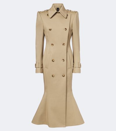 Mugler Mugler Peplum cotton-blend trench coat