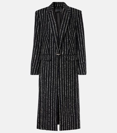 Mugler Mugler Pinstripe wool-blend coat