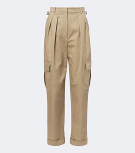Mugler Mugler Pleated cotton-blend cargo pants