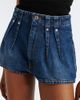 Mugler Mugler Pleated denim shorts - 4