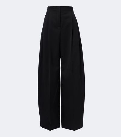 Mugler Mugler Pleated virgin wool wide-leg pants