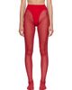 Mugler Mugler Red Re/Edit Pantyhose Tights - 1