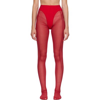 Mugler Mugler Red Re/Edit Pantyhose Tights