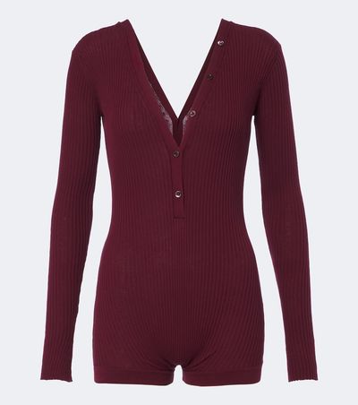 Mugler Mugler Ribbed-knit cotton bodysuit