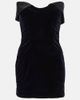Mugler Mugler Satin-trimmed velvet minidress - 1