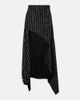 Mugler Mugler Striped asymmetric maxi skirt - 1