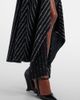 Mugler Mugler Striped asymmetric maxi skirt - 5