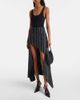 Mugler Mugler Striped asymmetric maxi skirt - 6