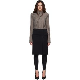 Mugler Mugler Taupe Lavalliere Blouse