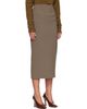 Mugler Mugler Taupe Pencil Midi Skirt - 2