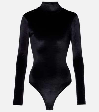 Mugler Mugler Turtleneck velvet bodysuit