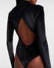 Mugler Mugler Turtleneck velvet bodysuit - 4