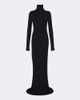 Mugler Mugler Turtleneck wool-blend jersey maxi dress - 1